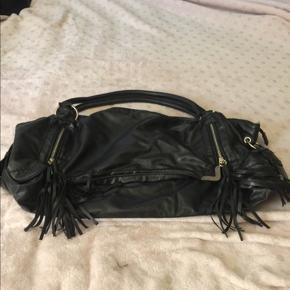 Black satchel type roomy Purse